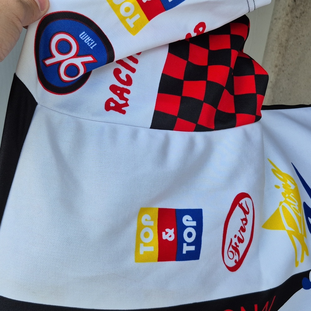 WICKED Pro Racing Abstract Pattern Mens XXL Racing Jersey Shirt VTG RARE - Picture 4 of 9